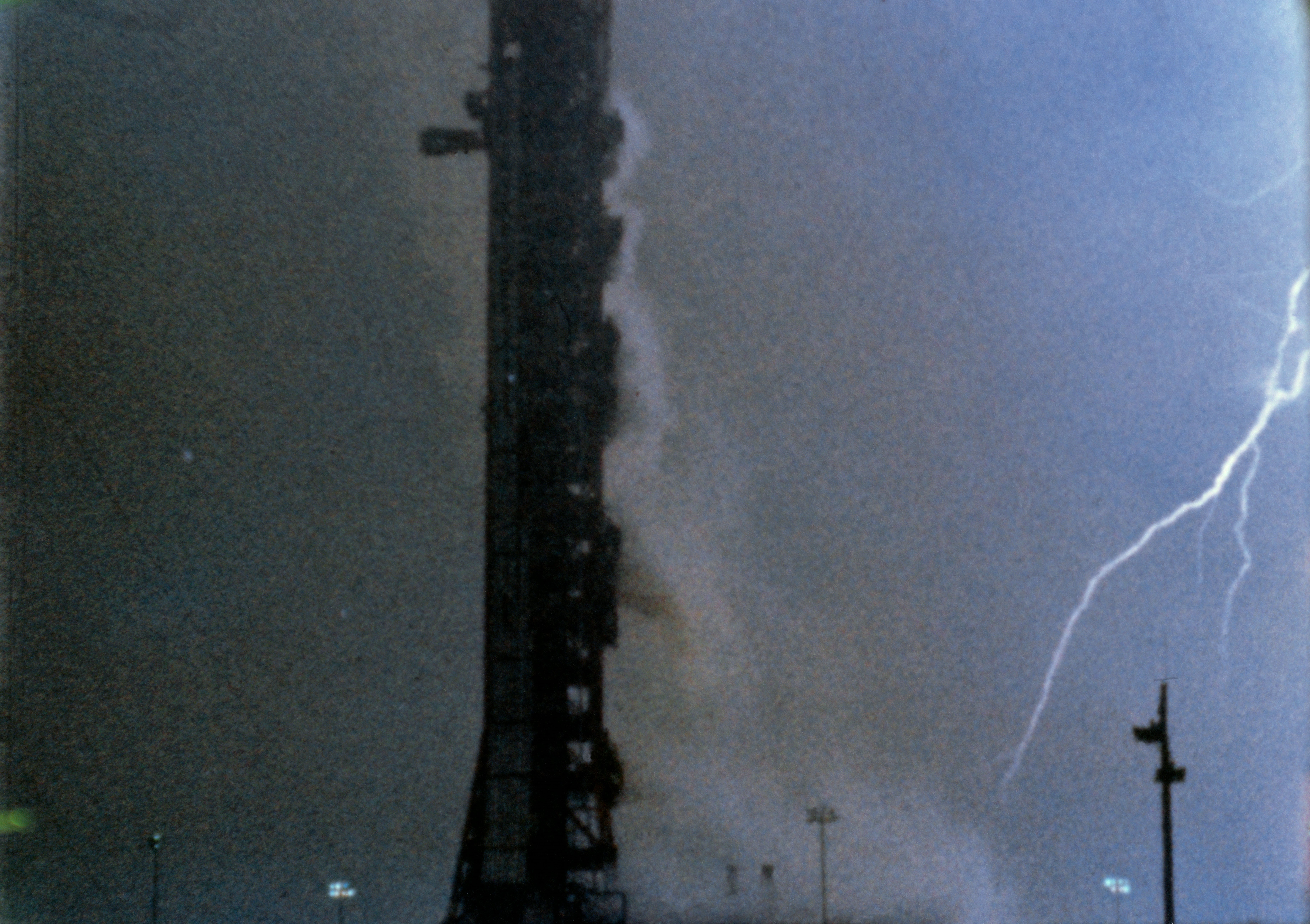 Lightning strikes Launch Pad 39A