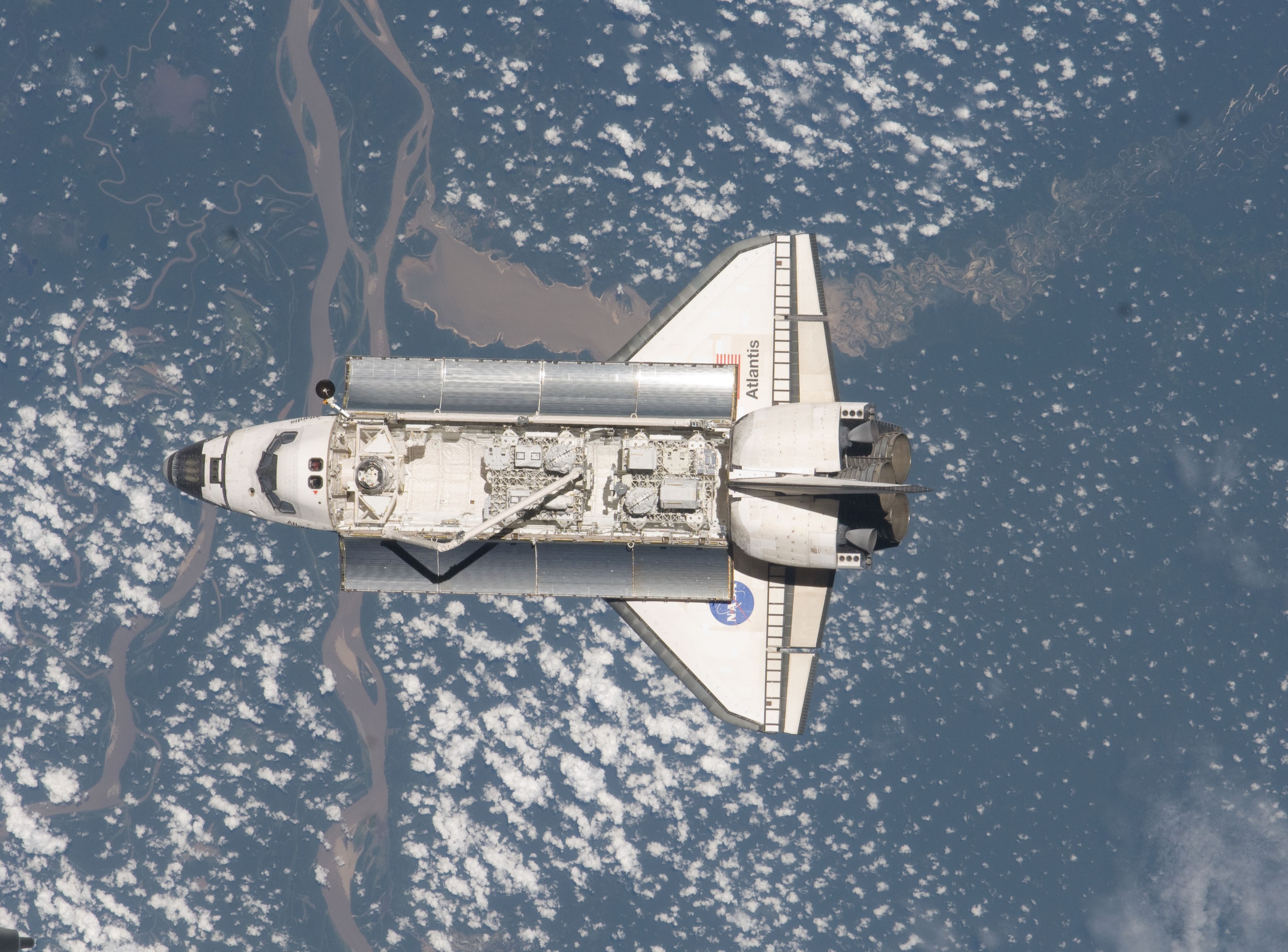 Atlantis as seen from the space station