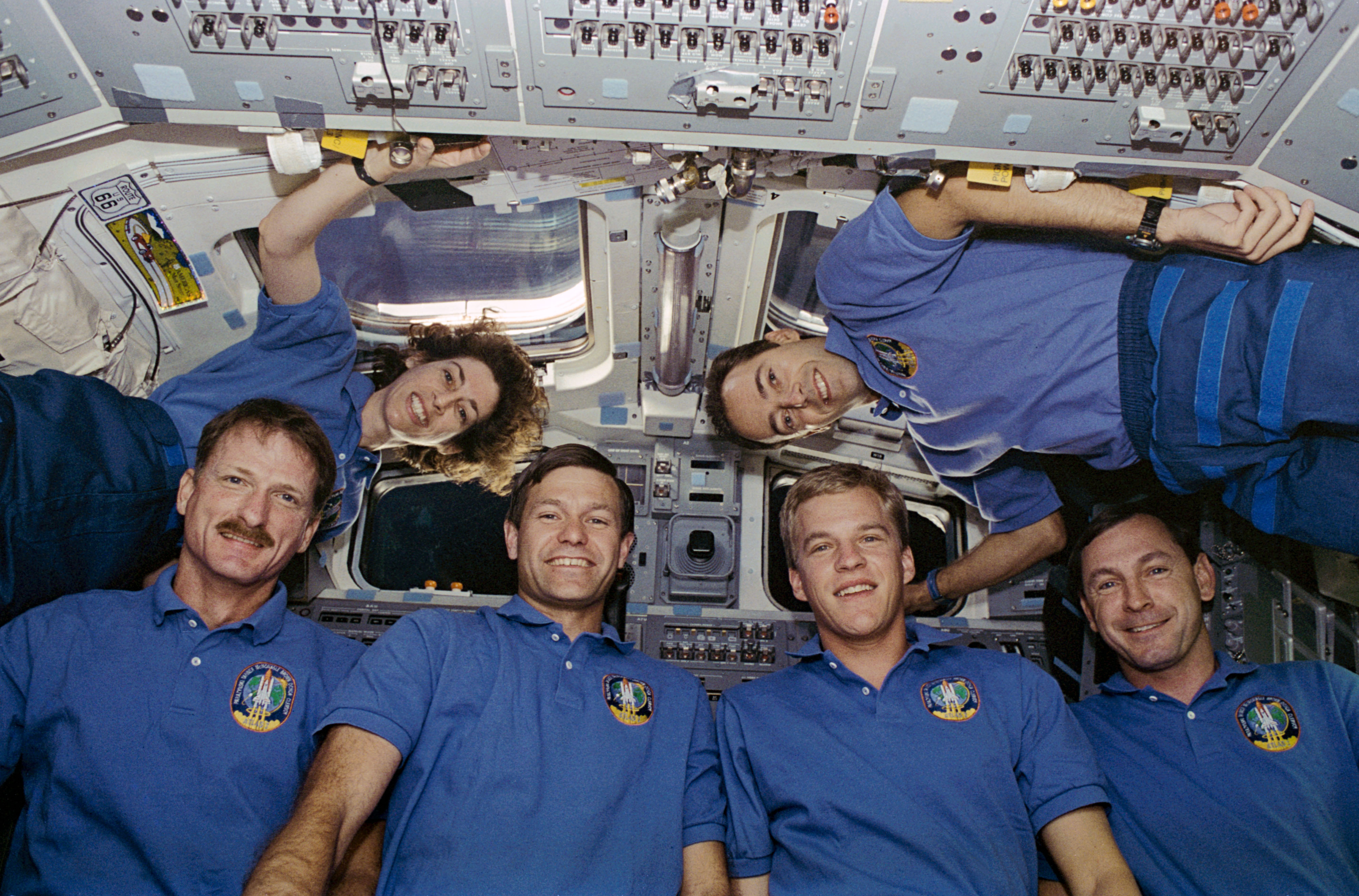 The inflight STS-66 crew photo