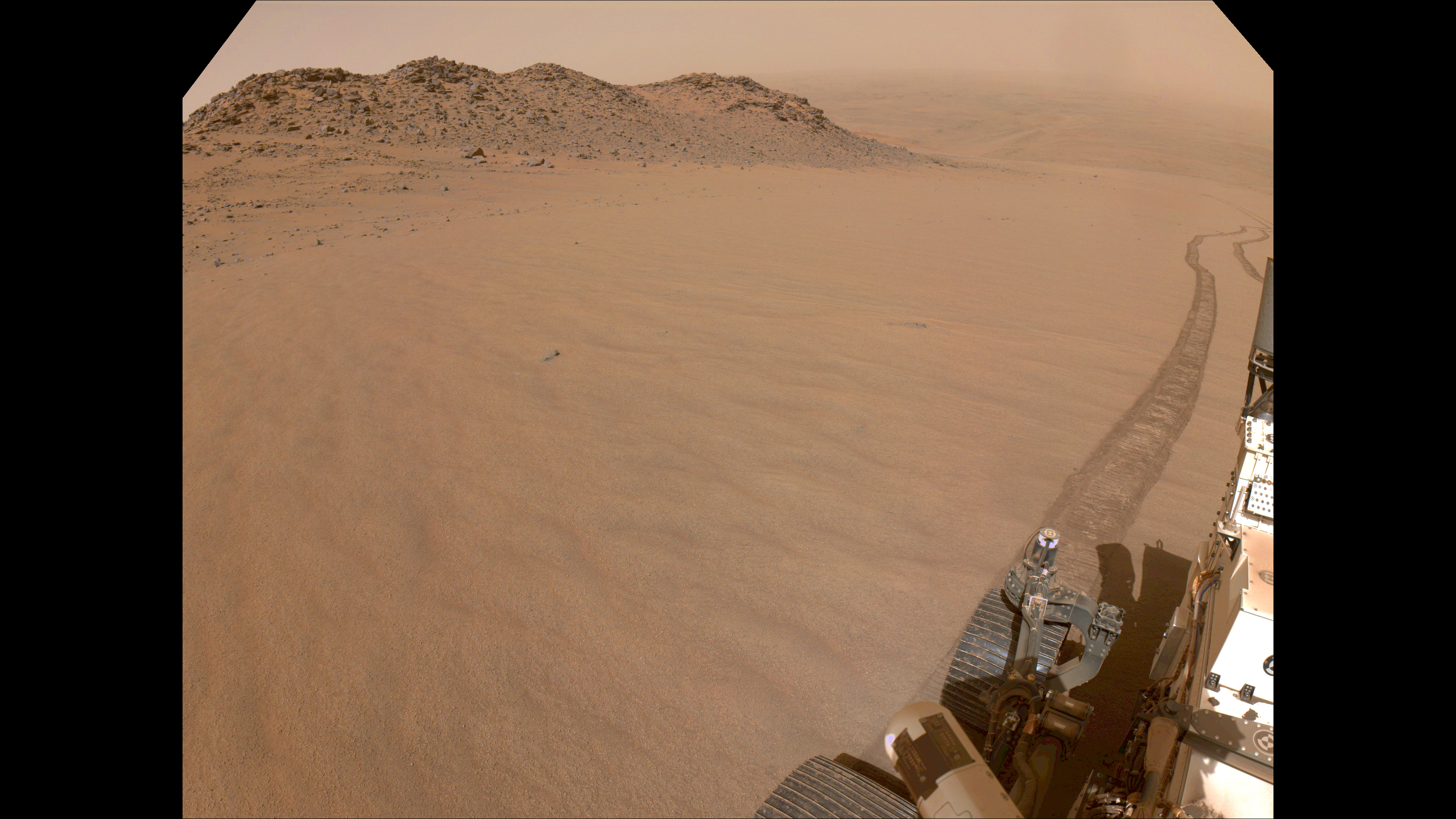 Perseverance Mars rover captured this scene showing the slippery terrain