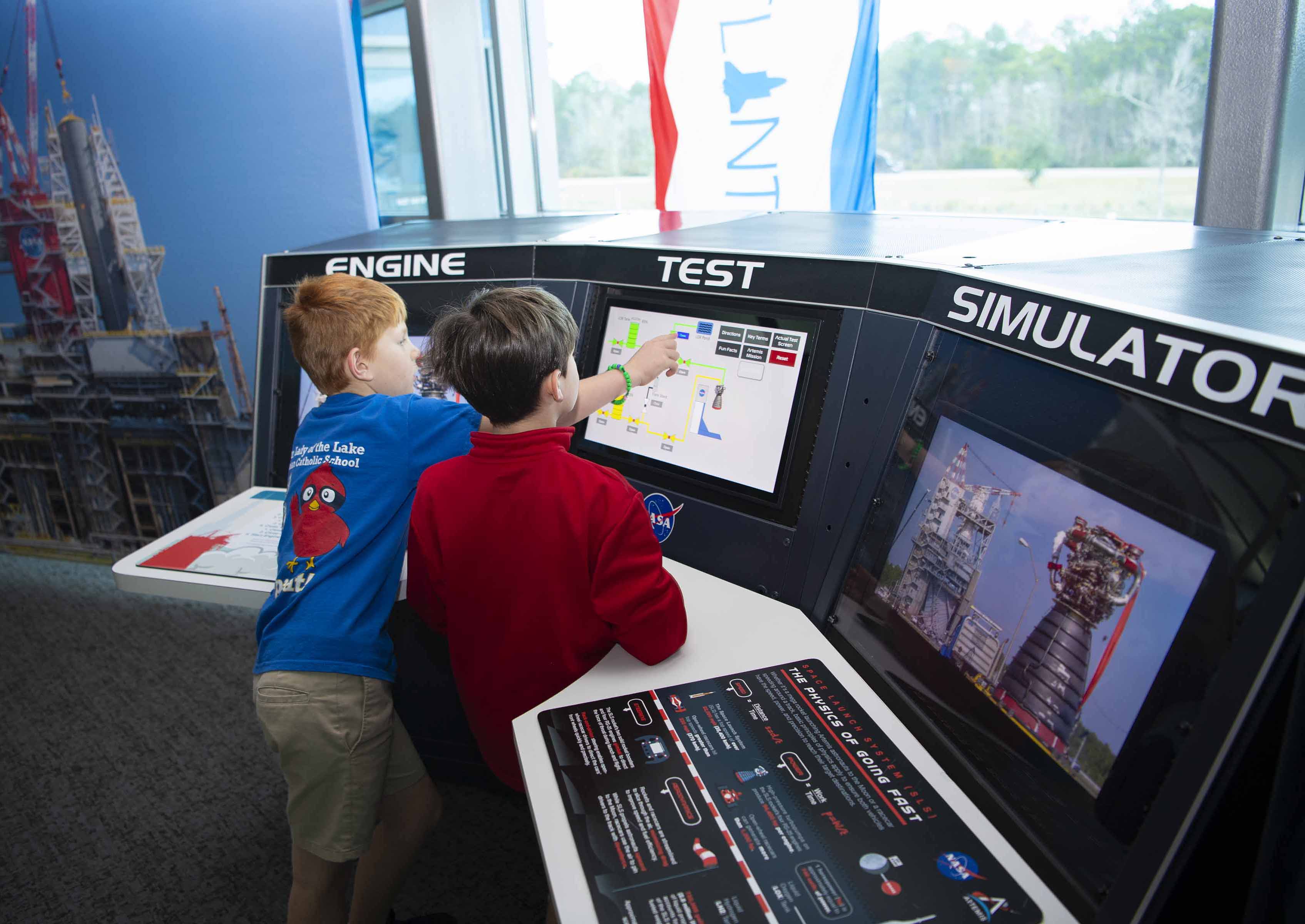 A pair of young visitors to INFINITY Science Center