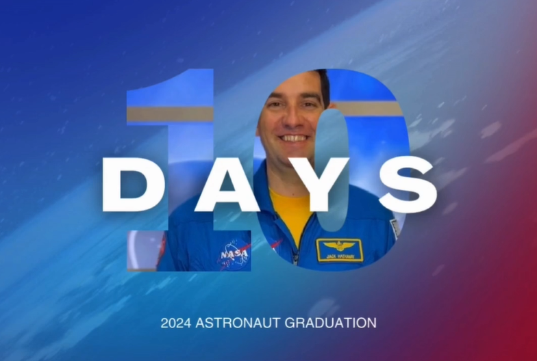 NASA astronaut Jack Hathaway poses for the Astronaut Graduation Countdown. 