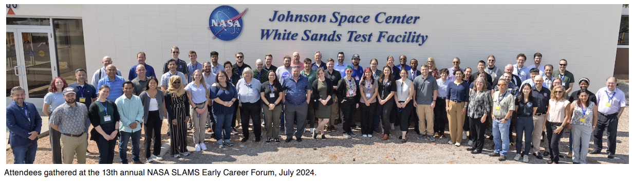 Attendees gathered at the 13th annual NASA SLAMS Early Career Forum, July 2024