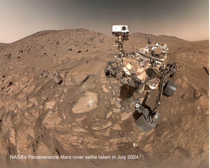 NASA’s Perseverance Mars rover selfie taken in July 2024.